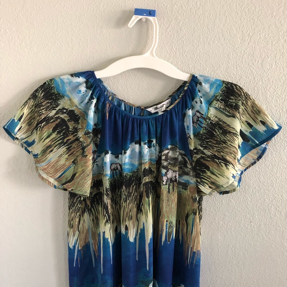☀️& OTHER STORIES mountain print tunic dress NEW - Picture 3 of 8